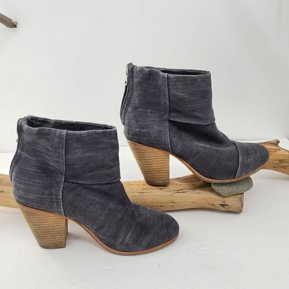 Rag & Bone heavy canvas heeled booties - Picture 13 of 16